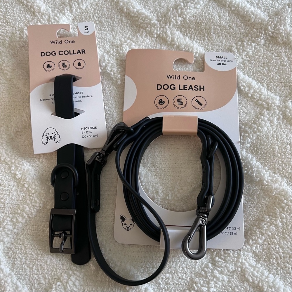 NEW Wild One leash and collar black set size small - Picture 5 of 10
